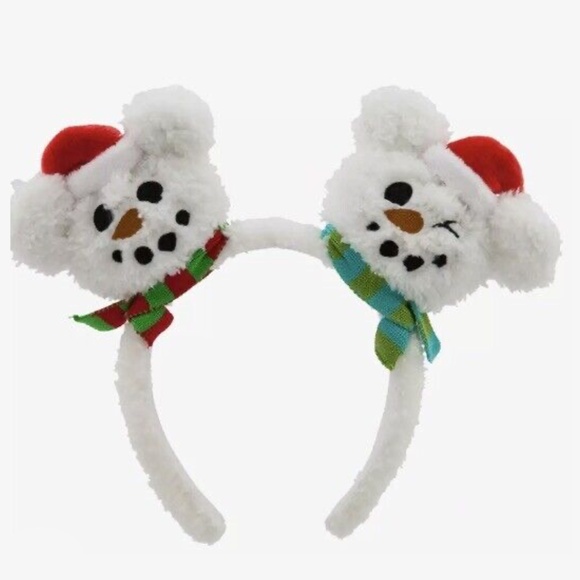 Disney Accessories - 2024 Disney Parks Mickey Mouse Snowman Ears Headband Christmas Holidays - NEW